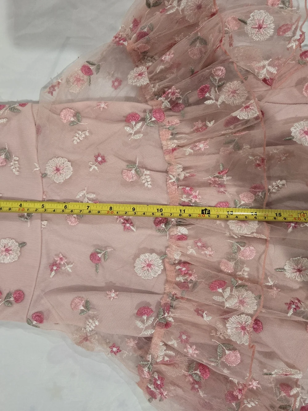 Gymboree Pink Floral Embroidered Tulle Dress